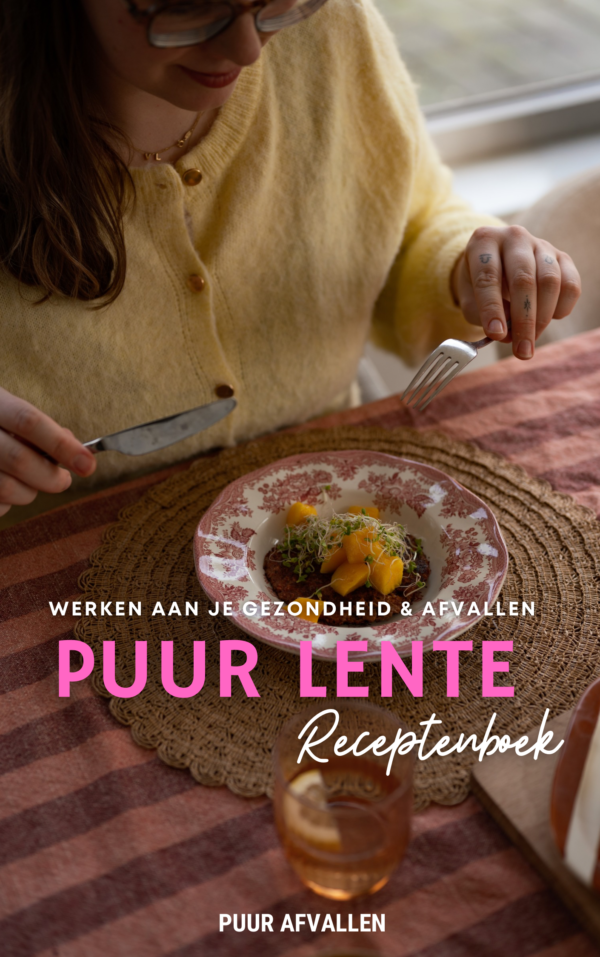 Puur afvallen receptenboek Cover het puur afvallen lente receptenboek
